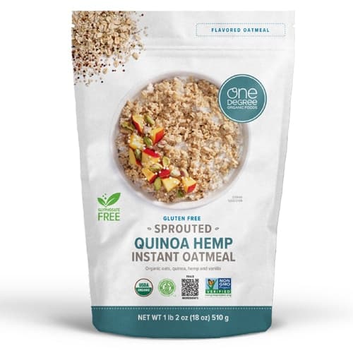 One Degree Organic Foods Sprouted Instant Oatmeal Quinoa Hemp