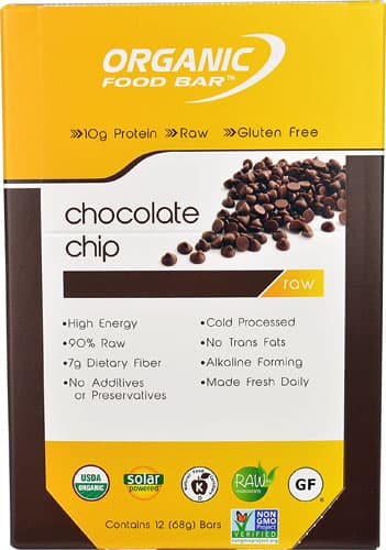 Organic Food Bar Raw Bar Chocolate Chip