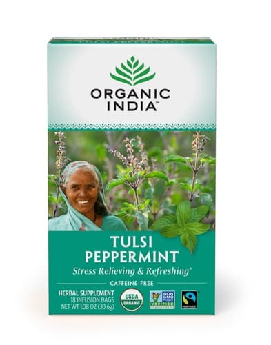 Organic India Organic Tulsi Peppermint Tea - 6/18 Bags