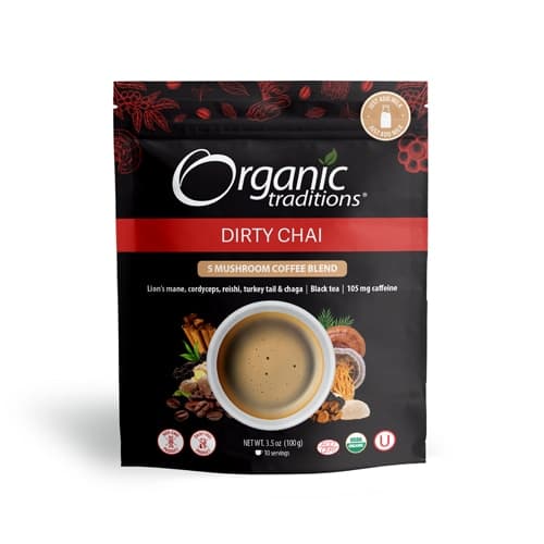 Organic Traditions 5 Mushroom Coffee Blend Dirty Chai