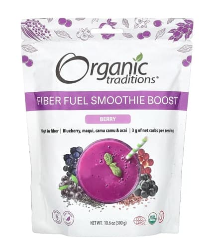 Organic Traditions Fiber Fuel Smoothie Boost Berry