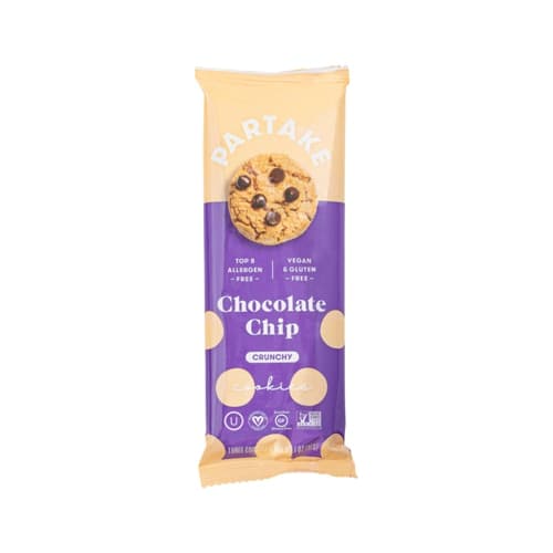 Partake Crunchy Cookies Snack Pack Chocolate Chip