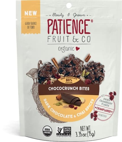 Patience Fruit & Co Chococrunch Bites Dark Chocolate & Chai Spices