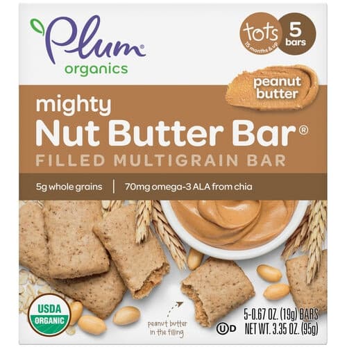 Plum Organics Mighty Nut Butter Bar Peanut Butter