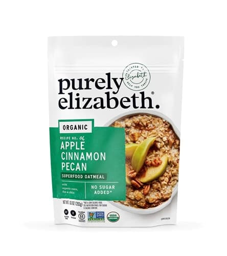 Purely Elizabeth Organic Apple Cinnamon Pecan Superfood Oatmeal Apple Cinnamon Pecan