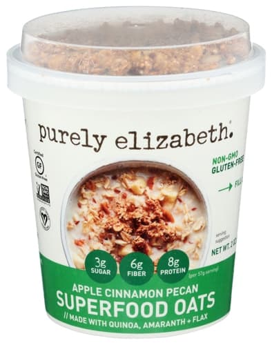 Purely Elizabeth Superfood Oats Cup Apple Cinnamon Pecan