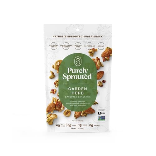 Purely Sprouted Snack Mix Garden Herb