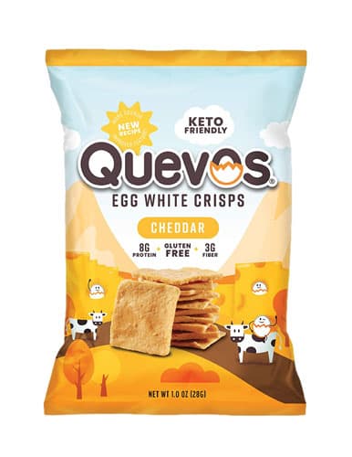 Quevos Egg White Crisps Cheddar