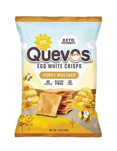 Quevos Egg White Crisps Honey Mustard