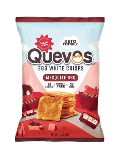 Quevos Egg White Crisps Mesquite Bbq