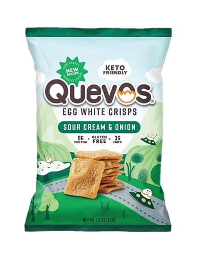 Quevos Egg White Crisps Sour Cream & Onion