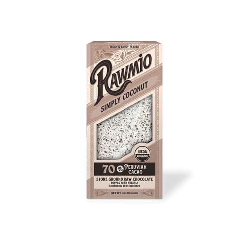 Rawmio Organic Raw Chocolate Bark Simply Coconut