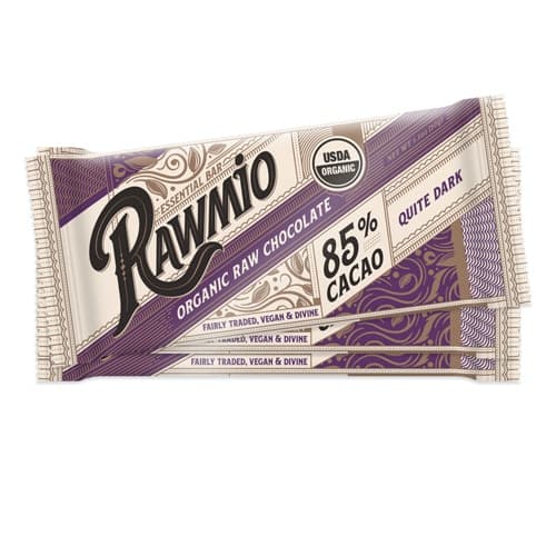 Rawmio Organic Raw Chocolate Essential Bar 85% Cacao Pack Of 3 Quite Dark Chocolate