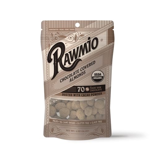 Rawmio Organic Raw Dark Chocolate Covered Almonds