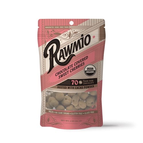 Rawmio Organic Raw Dark Chocolate Covered Sweet Cherries