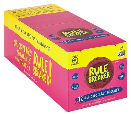 Rule Breaker Brownie Snacks Gluten Free Deep Chocolate