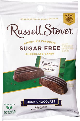 Russell Stover Sugar Free Chocolate Candy Dark Chocolate