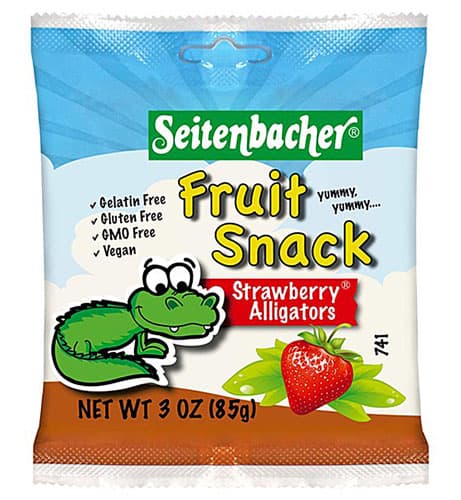 Seitenbacher Fruit Snack Alligators Gluten Free Strawberry