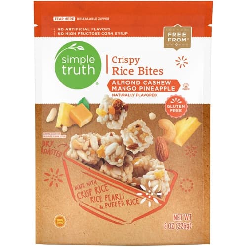 Simple Truth Crispy Rice Bites Almond Cashew Mango Pineapple