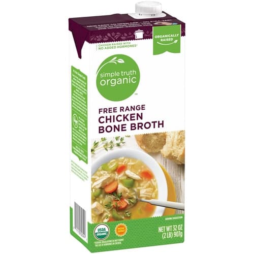Simple Truth Organic Free Range Bone Broth Carton Chicken