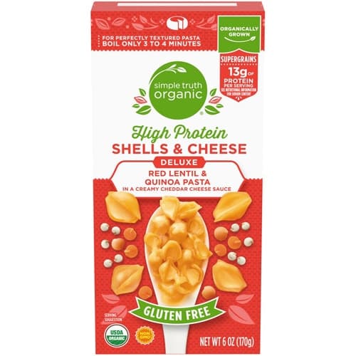 Simple Truth Organic Gluten Free Shells & Cheese Red Lentil & Quinoa Pasta