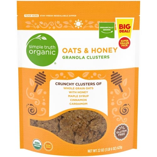 Simple Truth Organic Granola Clusters Oats & Honey