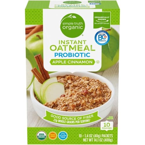 Simple Truth Organic Probiotic Apple Cinnamon Instant Oatmeal
