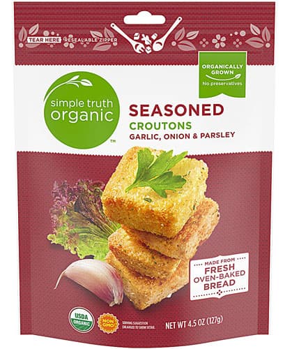 Simple Truth Organic Garlic, Onion & Parsley Seasoned Croutons