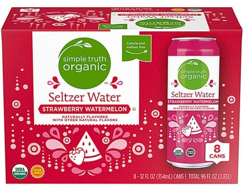 Simple Truth Organic Seltzer Water Strawberry Watermelon