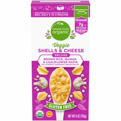 Simple Truth Organic Veggie Shells & Cheese Deluxe Brown Rice Quinoa & Cauliflower Pasta