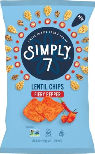 Simply 7 Lentil Chips Fiery Pepper