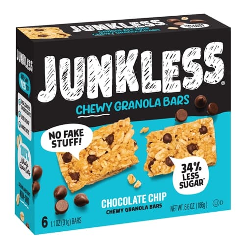 Simply Eight Junkless Chewy Granola Bars Chocolate Chip