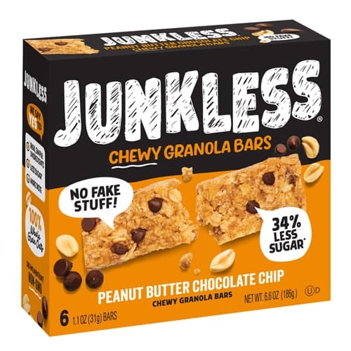 Simply Eight Junkless Chewy Granola Bars Peanut Butter Chocolate Chip