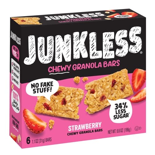 Simply Eight Junkless Chewy Granola Bars Real Stawberries