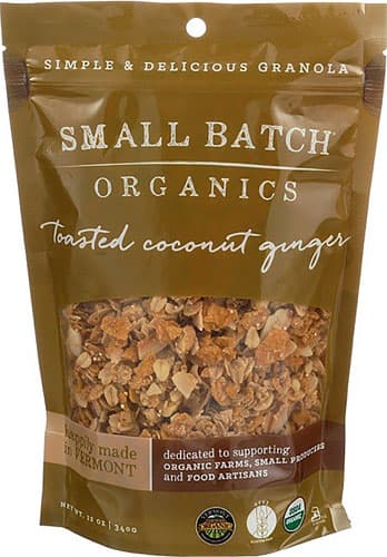 Small Batch Organics Granola Gluten Free Toasted Coconut Ginger