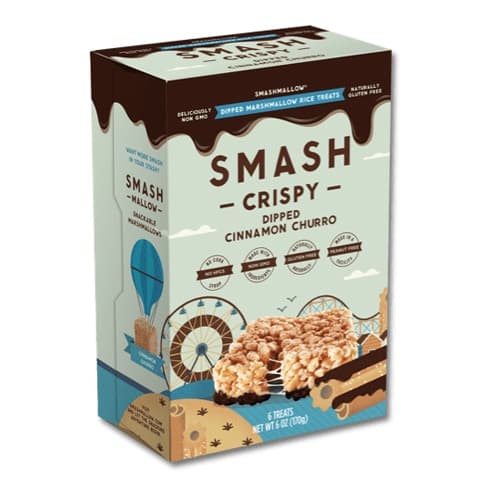 Smashmallow Dipped Marshmallow Rice Treat Cinnamon Churro