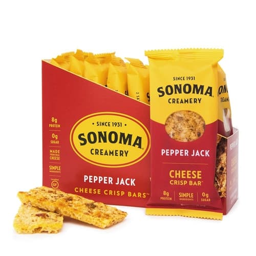 Sonoma Creamery Cheese Crisp Bars Pepper Jack