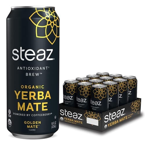 Steaz Green Tea Soda Antioxidant Brew Organic Yerba Mate Mint 2 Be