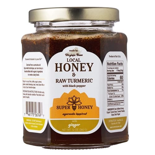 Super Honey Ayurveda Inspired Virginia Turmeric Ginger Black Pepper Honey