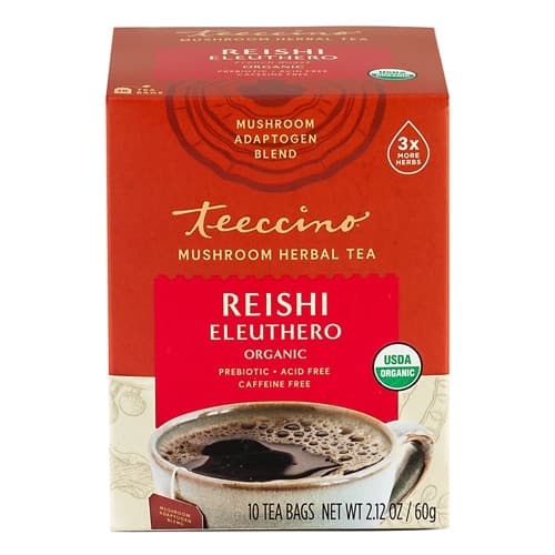 Teeccino Mushroom Herbal Tea Reishi Eleuthero
