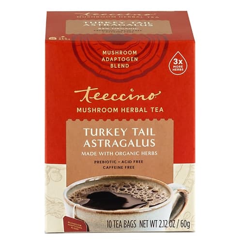 Teeccino Mushroom Herbal Tea Turkey Tail Astragalus