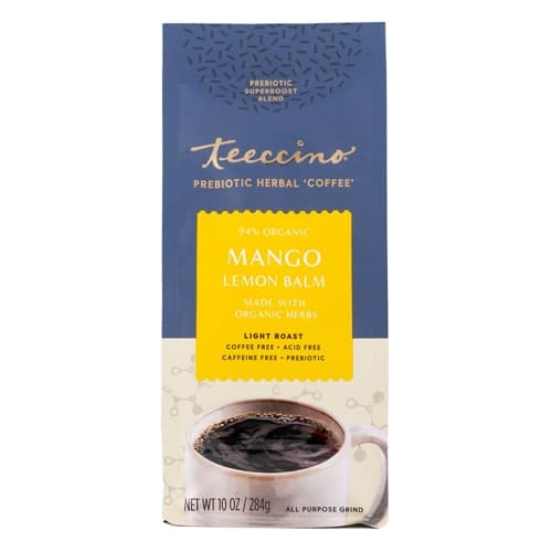 Teeccino Prebiotic Herbal Coffee Mango Lemon Balm