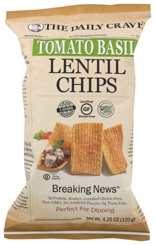 The Daily Crave Lentil Chips Tomato Basil