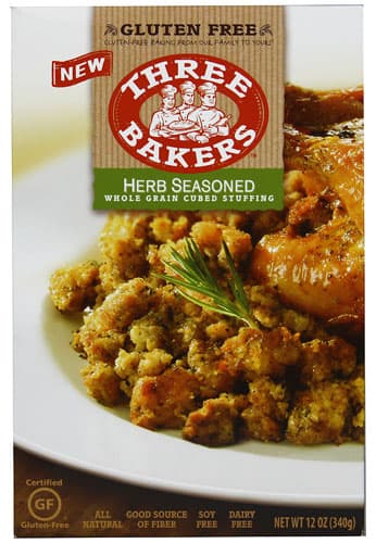 Three Bakers Herb Seasoned Whole Grain Cubed Stuffing Gluten Free