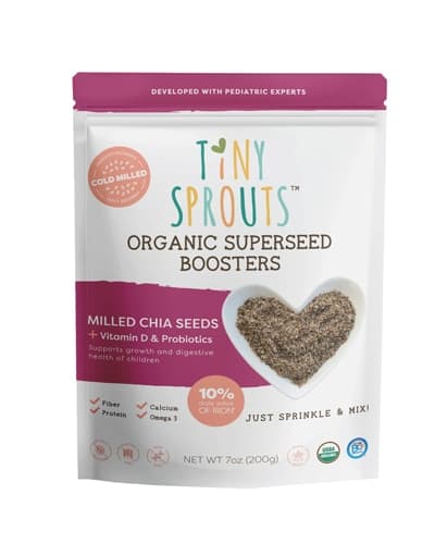 Tiny Sprouts Organic Milled Chia Seeds + Vitamin D & Probiotics