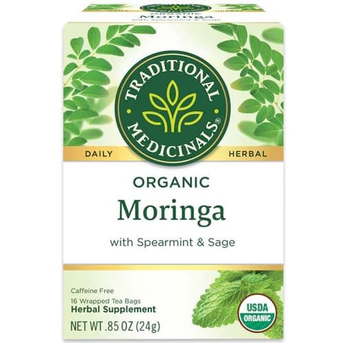 Traditional Medicinals, Herbal Supplement, Organic, Moringa With Spearmint & Sage, Caffeine Free