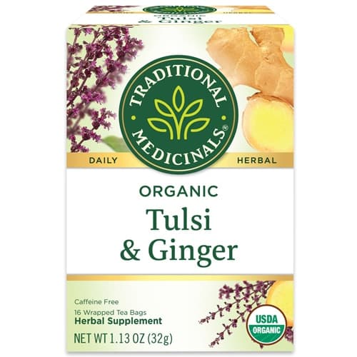Traditional Medicinals Organic Herbal Tea, Tulsi With Ginger