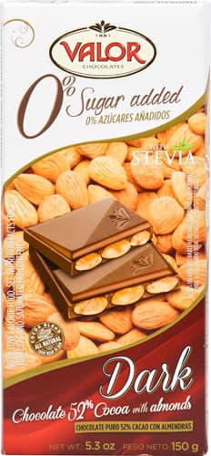 Valor Chocolates Dark Chocolate Bar With Almonds
