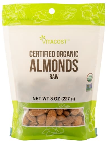Vitacost Certified Organic Almonds Raw Non-Gmo Kosher