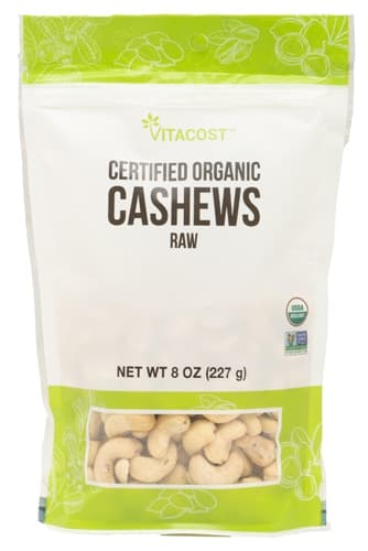 Vitacost Certified Organic Cashews Raw Non-Gmo Kosher